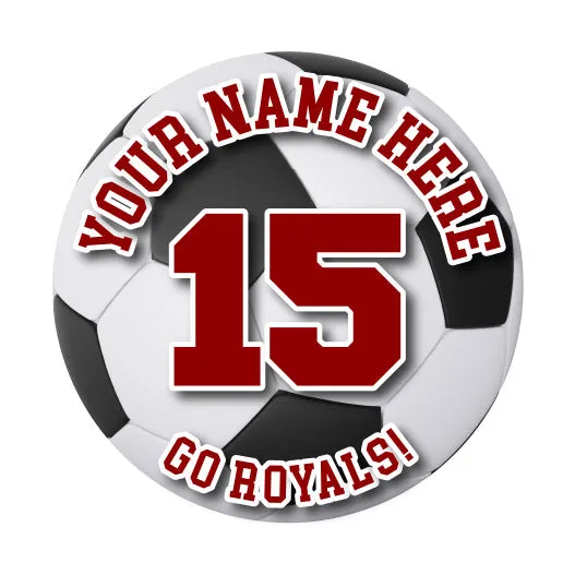 Soccer Ball Sticker or Magnet | Customize Team Fútbol Locker Magnet