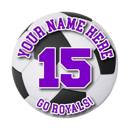 Soccer Ball Sticker or Magnet | Customize Team Fútbol Locker Magnet