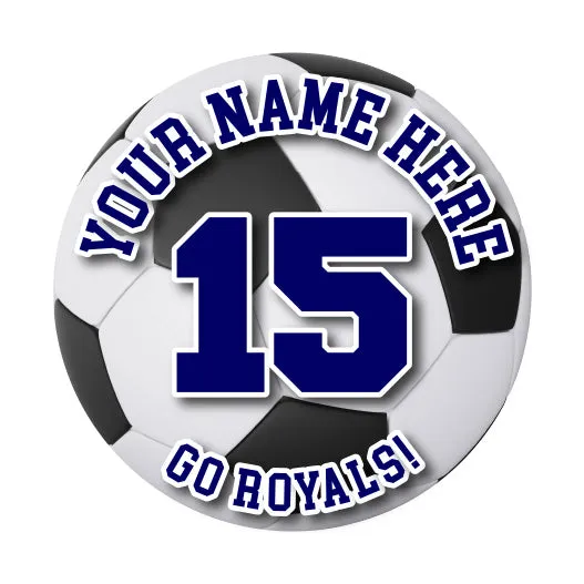 Soccer Ball Sticker or Magnet | Customize Team Fútbol Locker Magnet