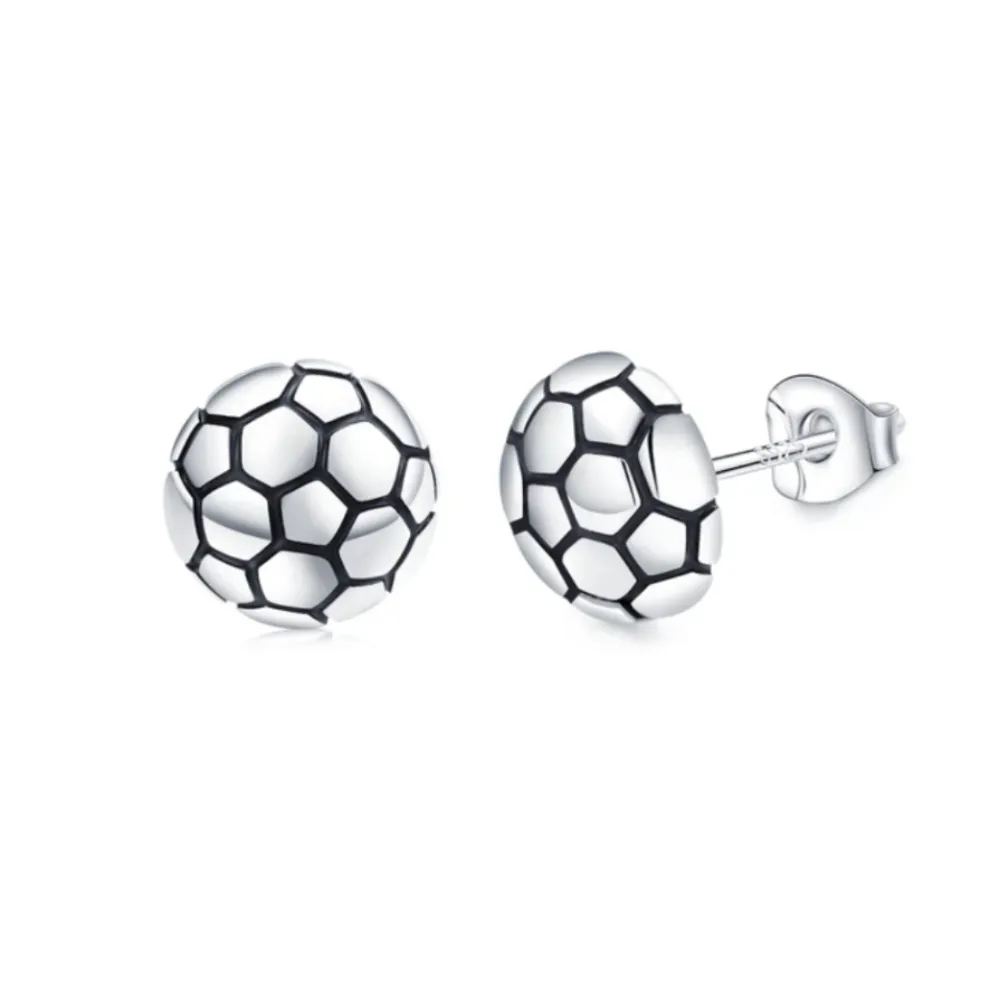 Soccer Ball Stud Earrings