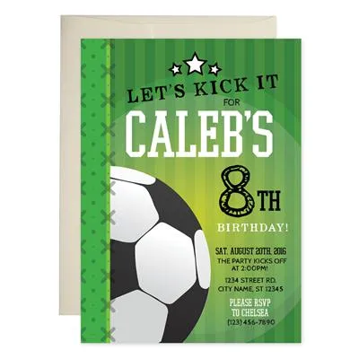 Soccer Birthday Invitations