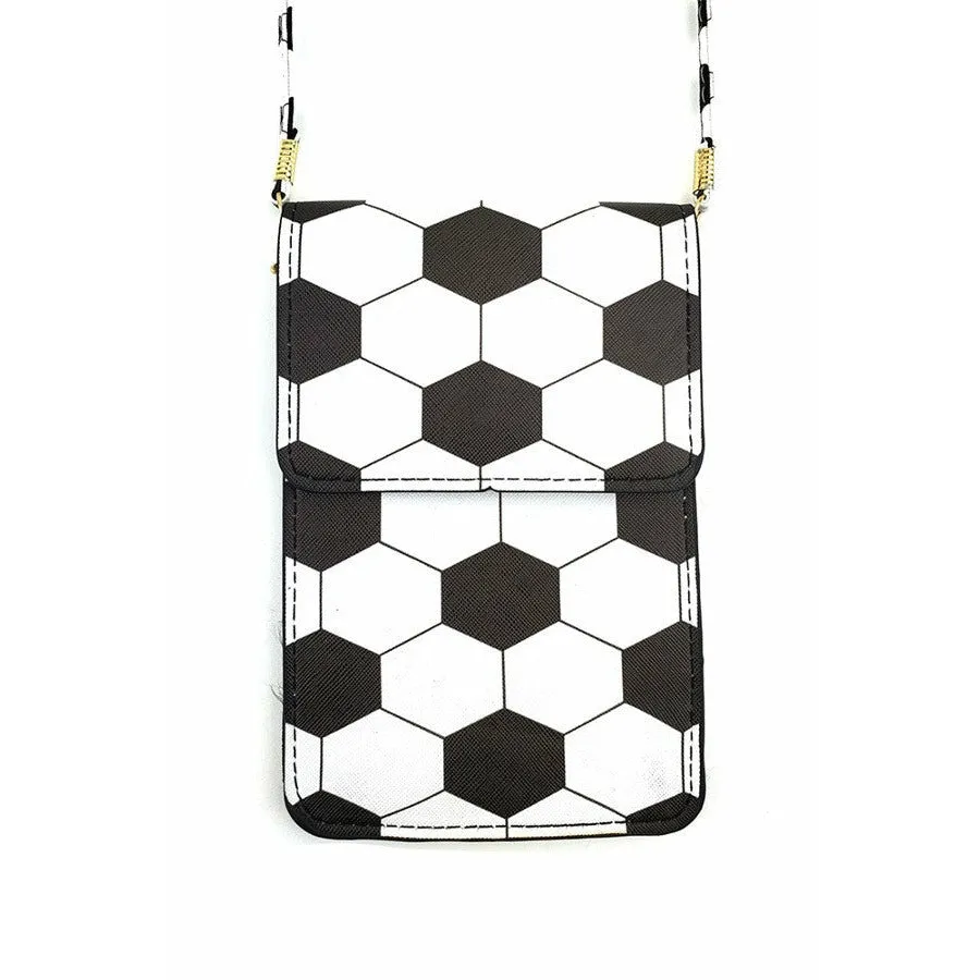 SOCCER CELL PHONE PURSE: Crossbody Purse