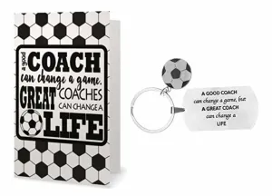 Soccer Coach Keychain & Card Gift Set