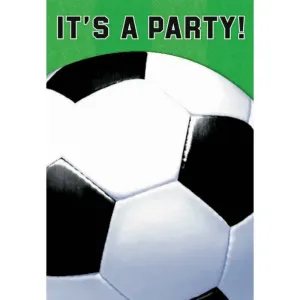 Soccer Fan Folded Invitations - 8 Pkt