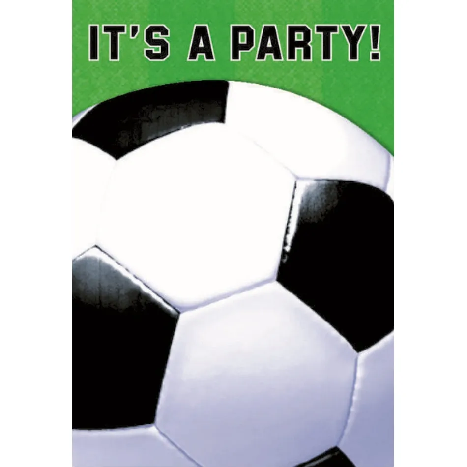 Soccer Fan Folded Invitations 8pk