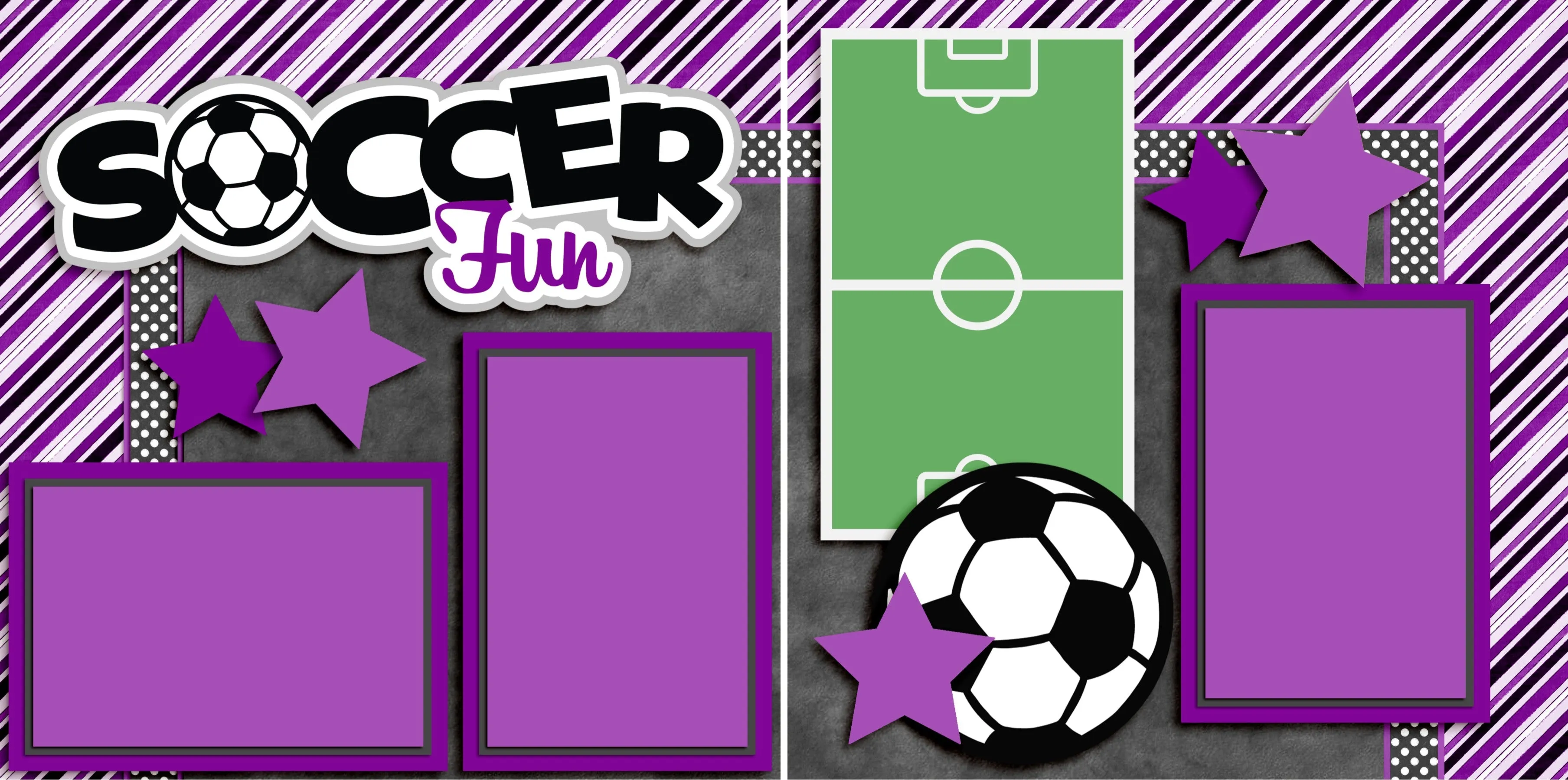 Soccer Fun Purple - 3290