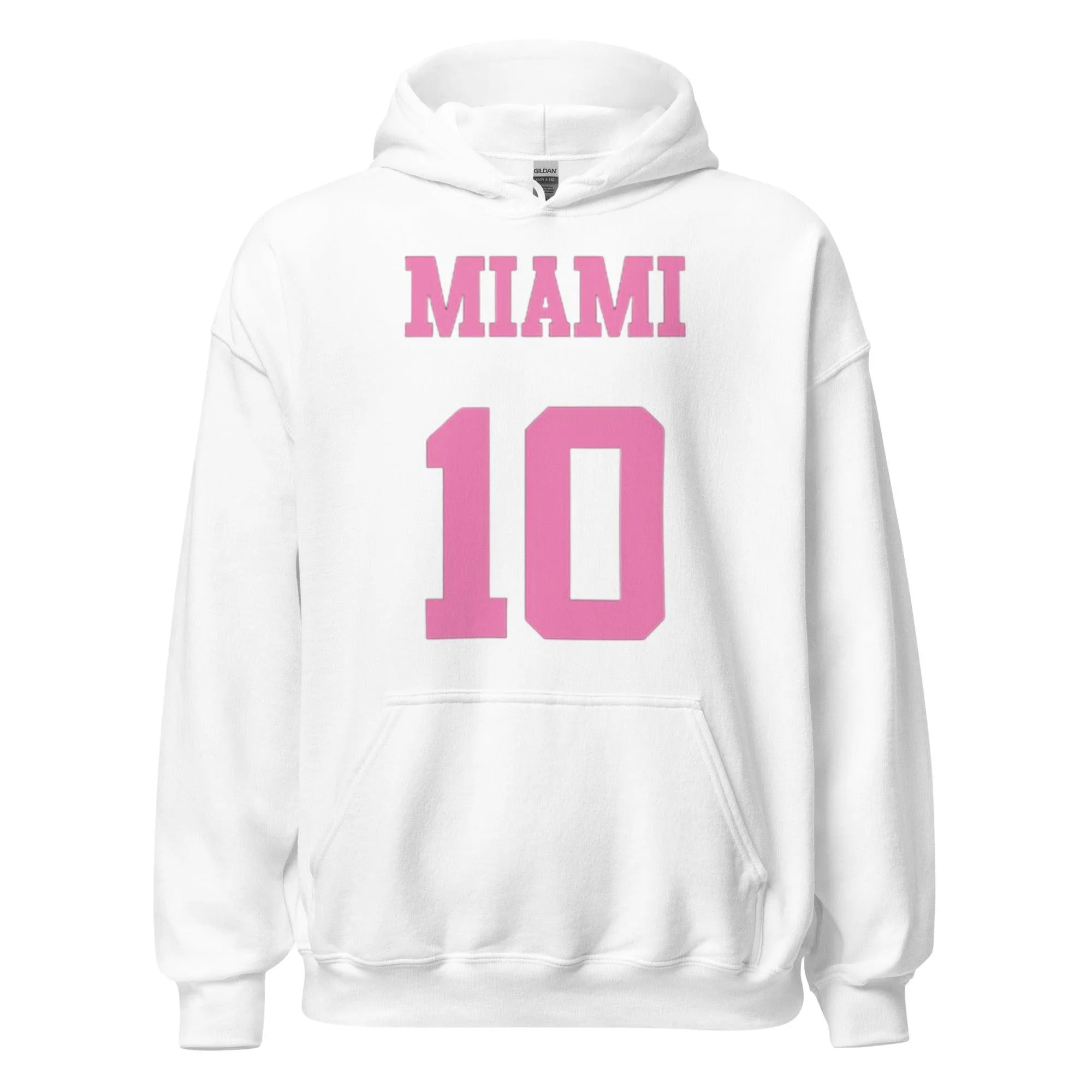 Soccer Hoodie Top Koala Soft Style Miami 10 Short Sleeve Unisex Hoodie