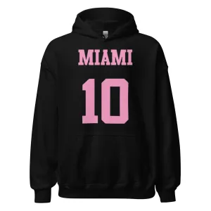 Soccer Hoodie Top Koala Soft Style Miami 10 Short Sleeve Unisex Hoodie