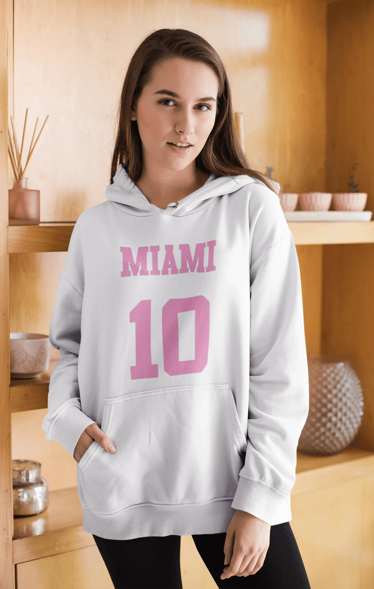 Soccer Hoodie Top Koala Soft Style Miami 10 Short Sleeve Unisex Hoodie