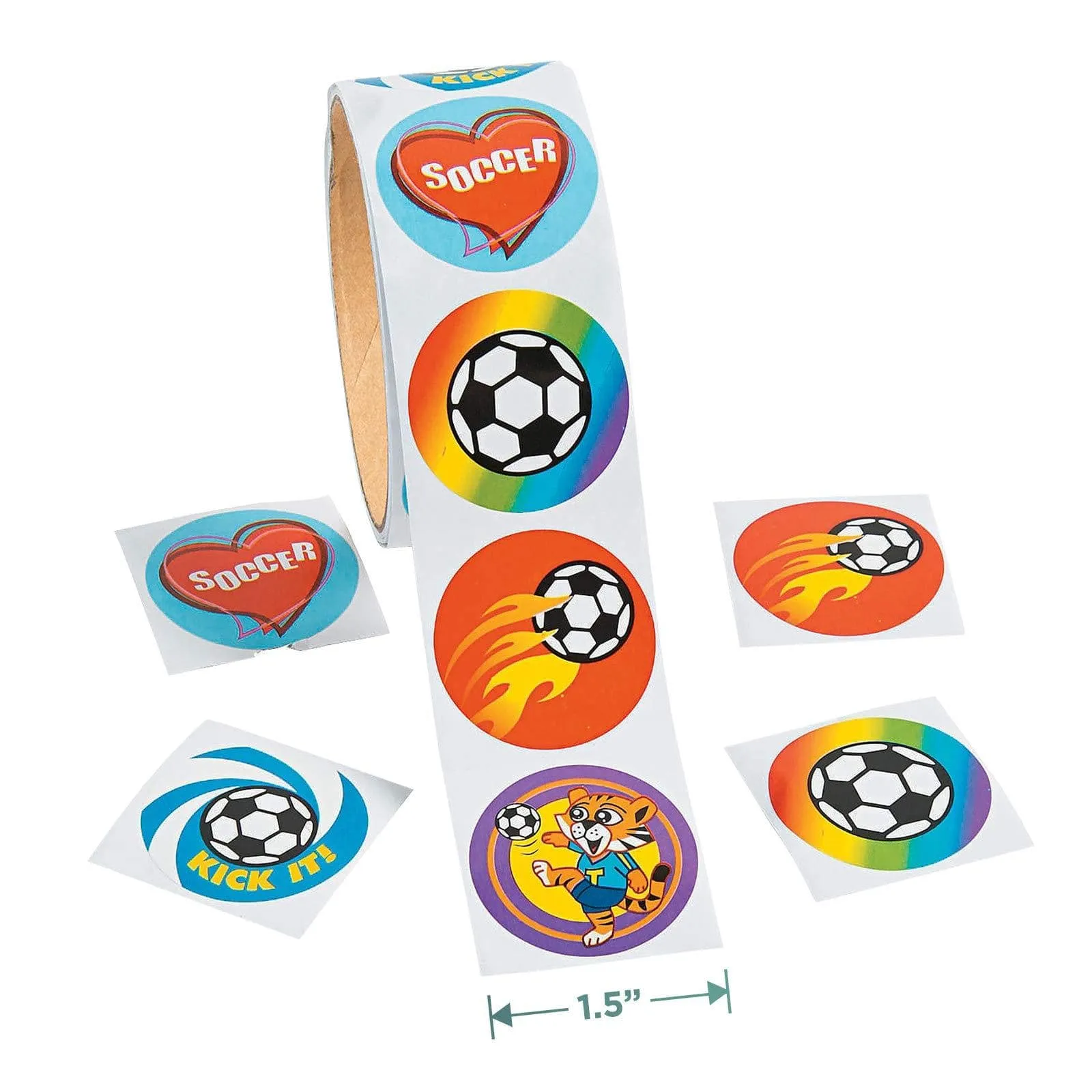 Soccer Party Favors - Soccer Ball Goody Bags, Keychains, Paper Fans, Stickers, and Balloons for 12 Guests