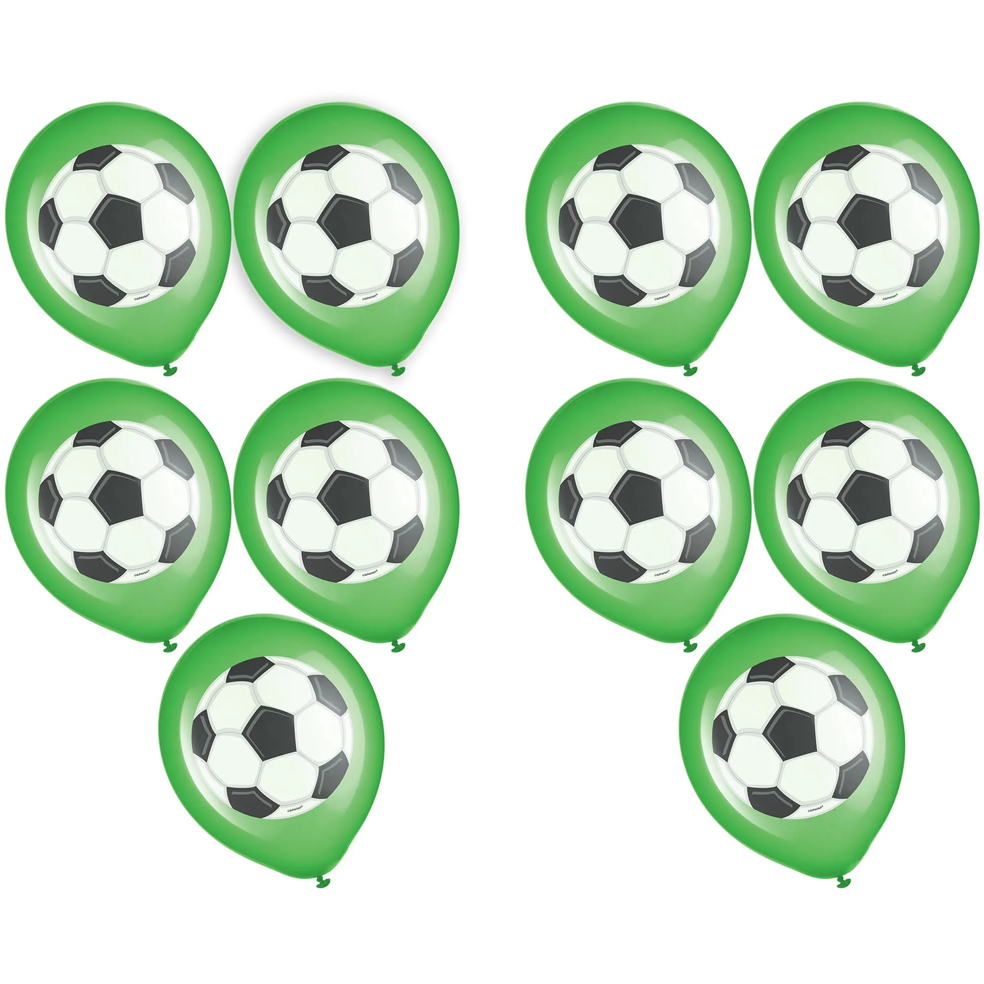 Soccer Party Supplies Goal Getter Green Latex Balloons, 12 Inch, 10 Count