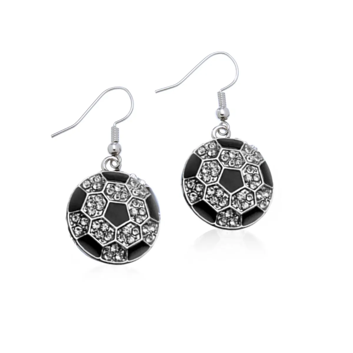 Soccer Rhinestone Dangle Earrings