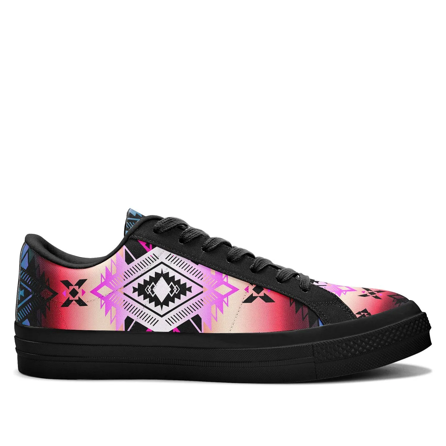 Sovereign Nation Skies Aapisi Low Top Canvas Shoes Black Sole