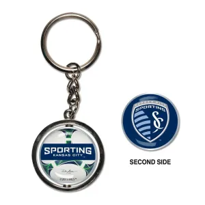 Sporting KC Kansas City Logo Soccer Ball Wincraft Premium MLS Key Ring Keychain