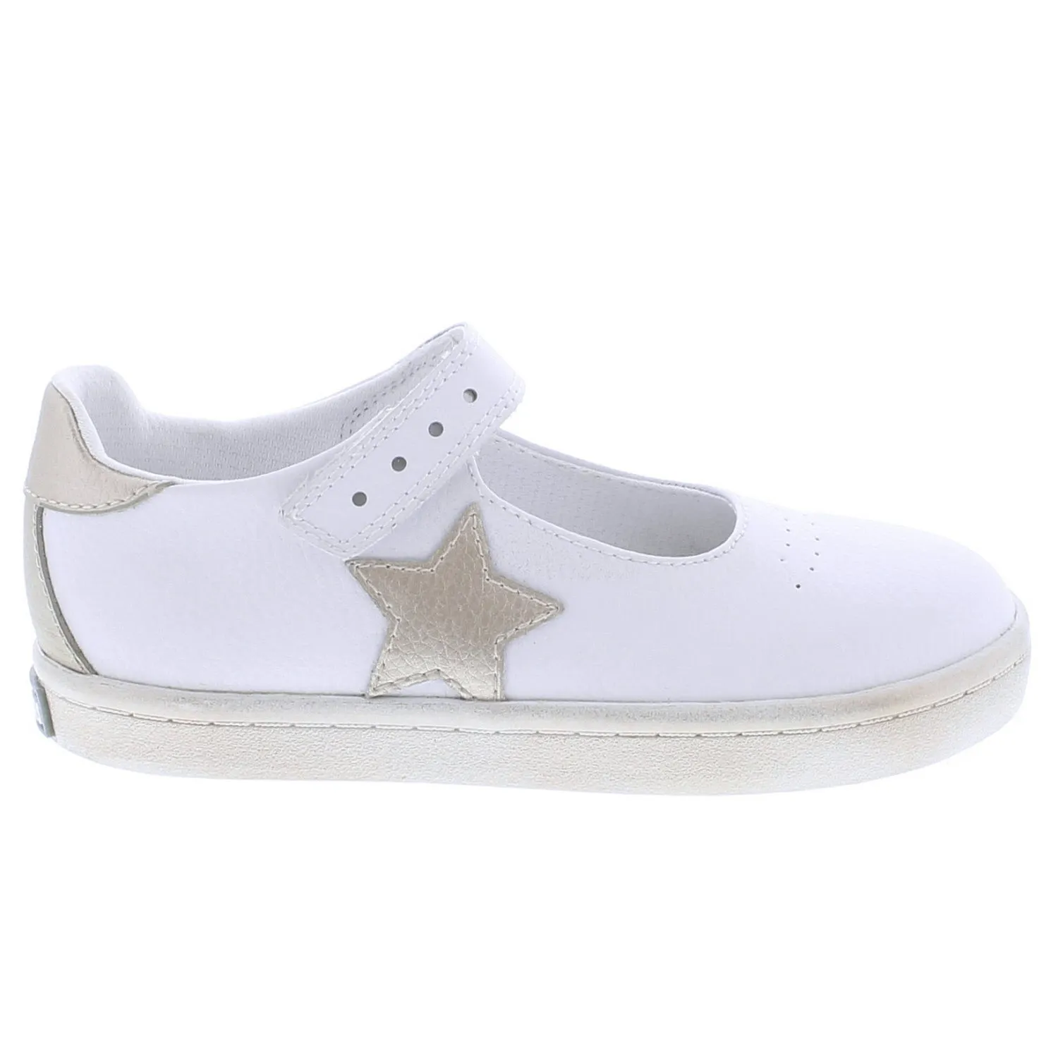 STELLA - V104-102 - White/Gold Leather