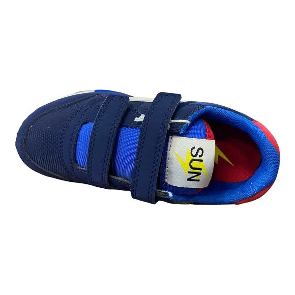 Sun68 scarpa sneakers da bambino con velcro Niki Solid Z32318 07 blu