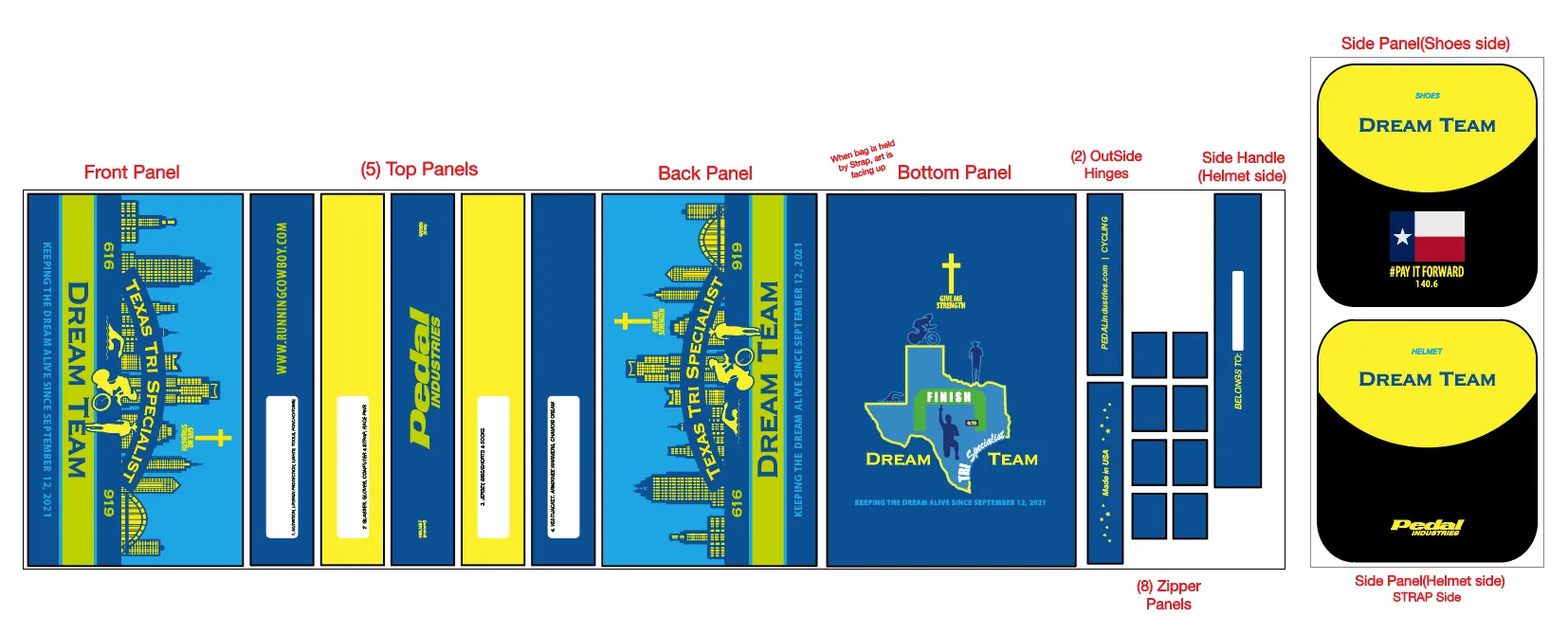 Texas Dream Team 2023 CYCLING  RACEDAY BAG™