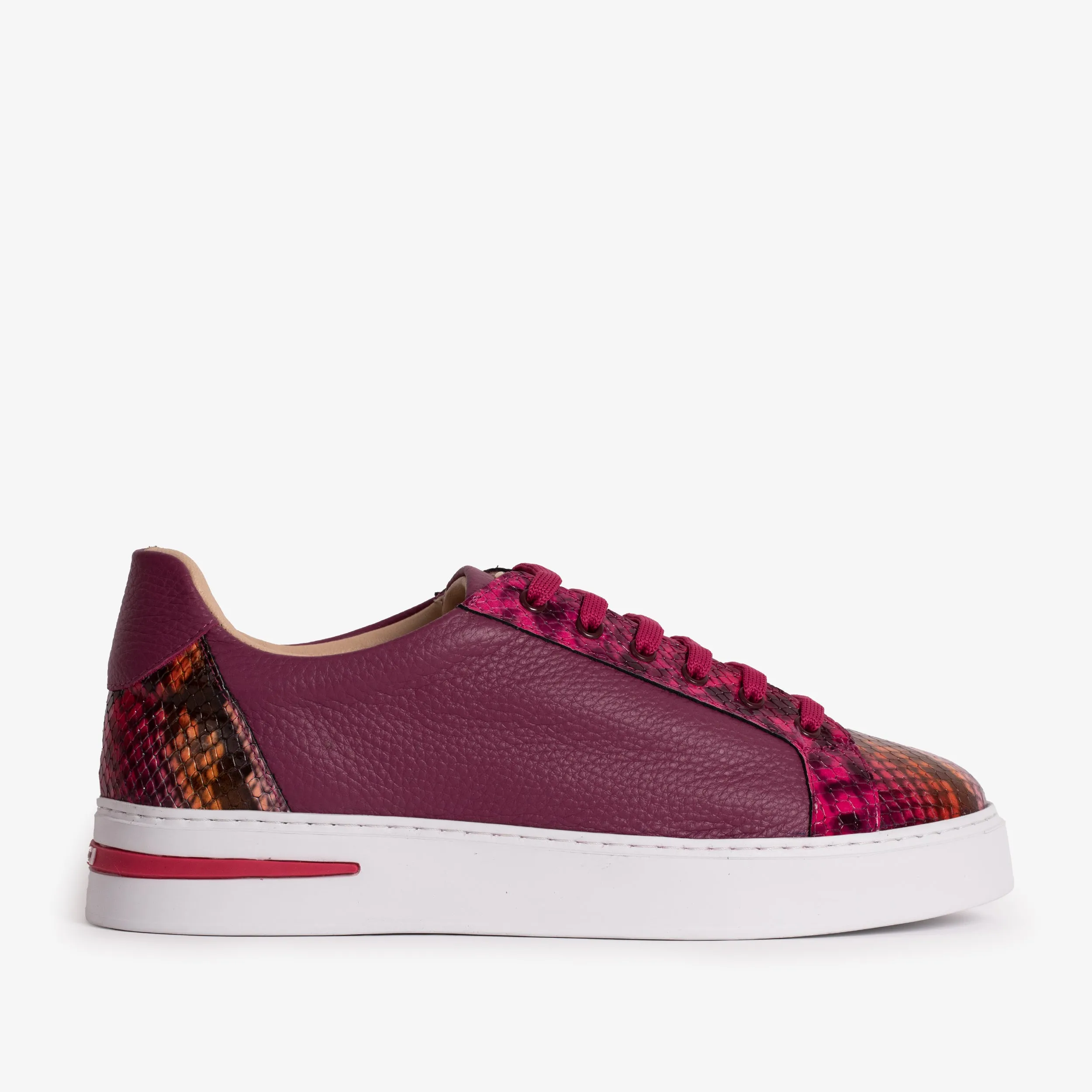 The Burano Purple & Fuchsia Leather Women Sneaker