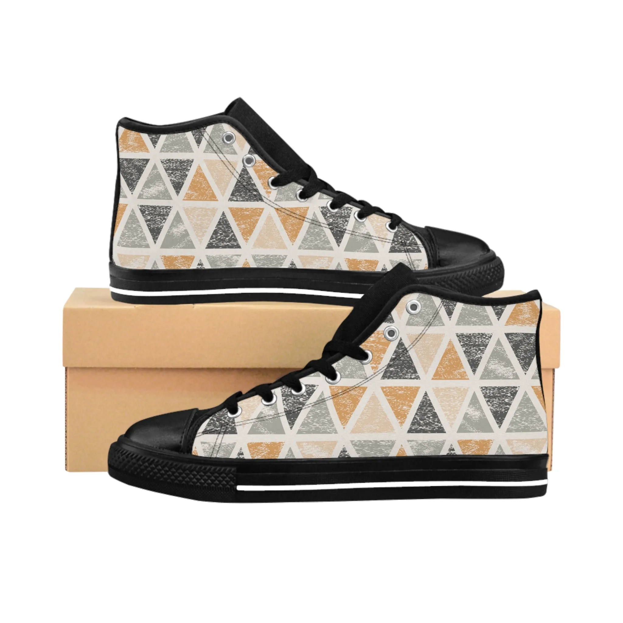 Triangle Pattern Women's Classic Sneakers