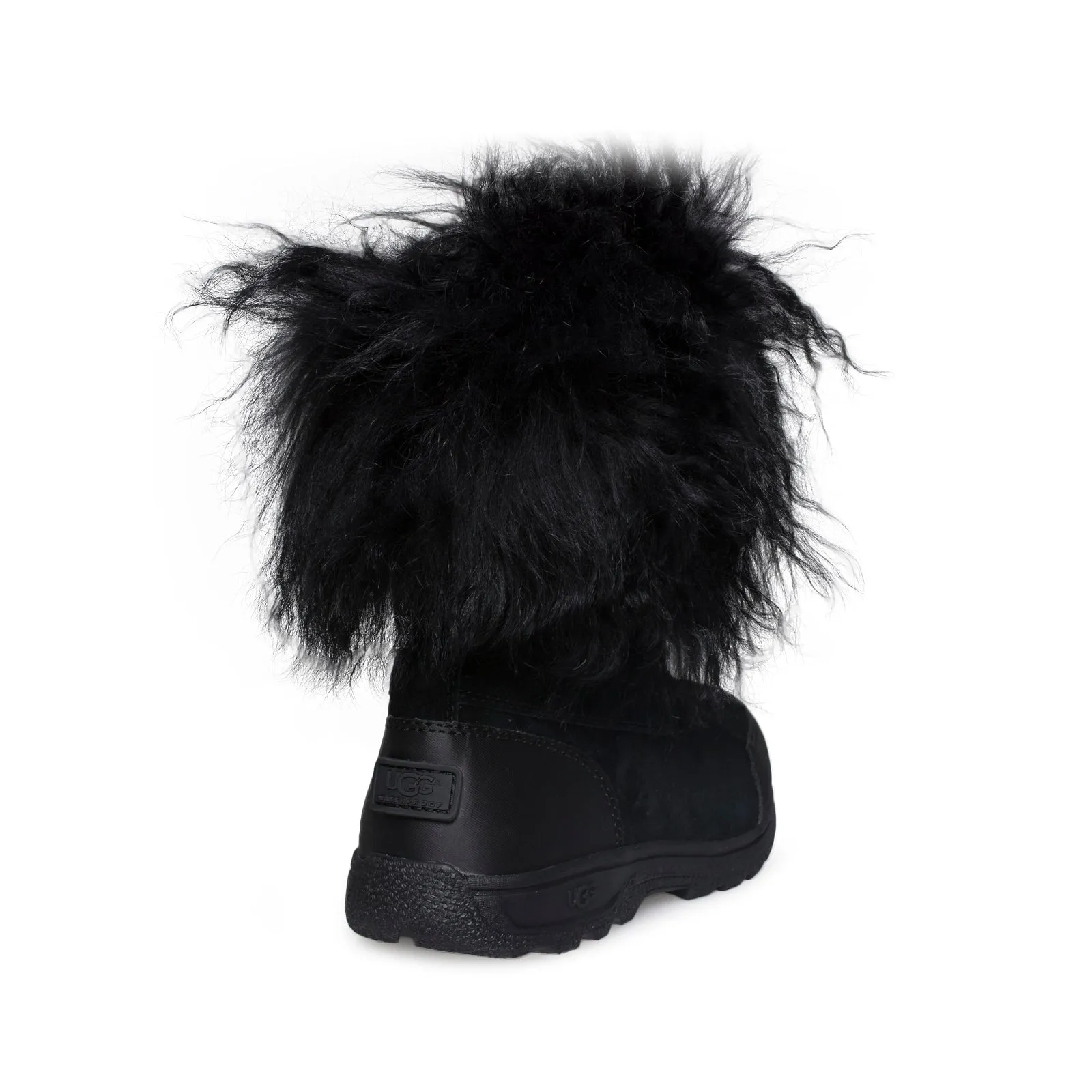 UGG Butte II Fluff Black Boots - Youth