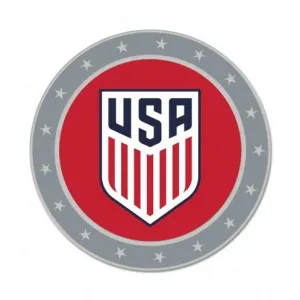 United States USA National Soccer Team WinCraft Red Stars Round Metal Lapel Pin