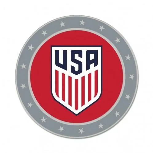 United States USA National Soccer Team WinCraft Red Stars Round Metal Lapel Pin