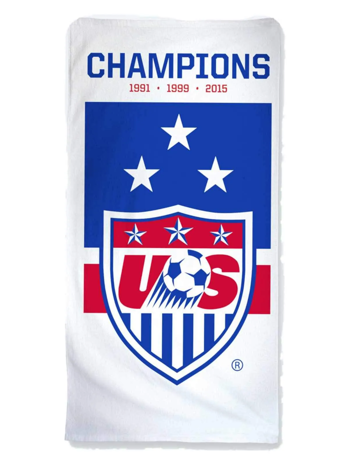 United States USA Women's National Soccer Team 3-Time Champions Beach Towel