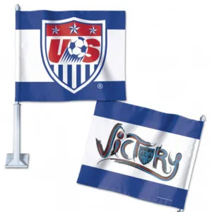 USA United States Soccer Wincraft Red White Blue Victory Car Banner Flag