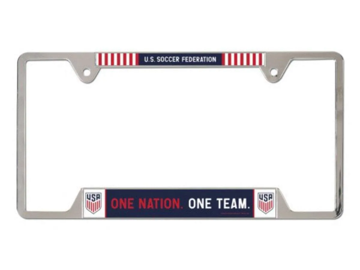 USA United States World Cup Soccer WinCraft Chrome License Plate Frame