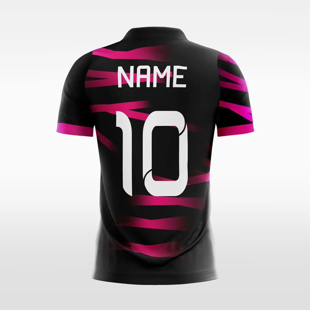 Vintage Pink Ribbon - Custom Kids Soccer Jerseys Striped