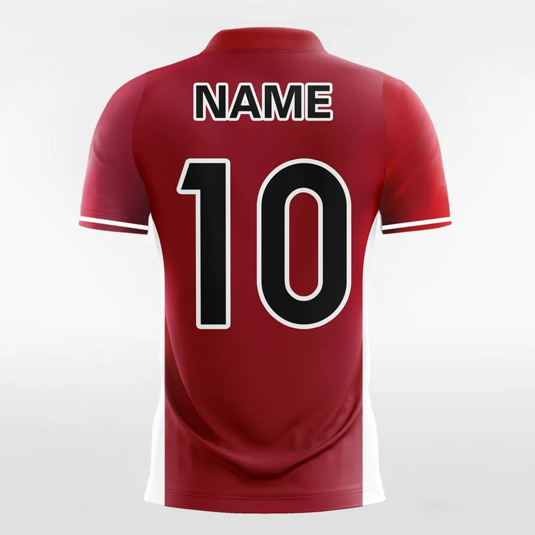 Vintage White Ribbon - Women Custom Soccer Jerseys Design Red