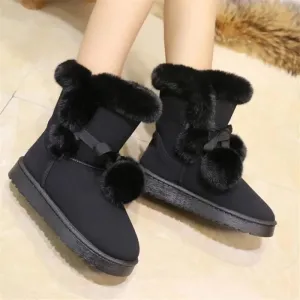 Warm Fur Cute Suede Winter Shoes