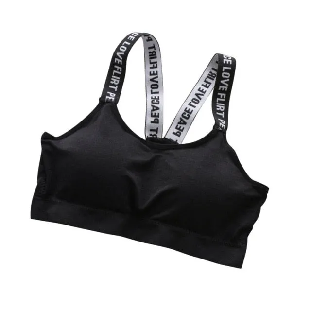 Women Crop Top Cropped Mujer Casual High Elastic Bodybuilding Padded Bra Tank Top Vest Fitness Stretch Women Tanks Workout Bras