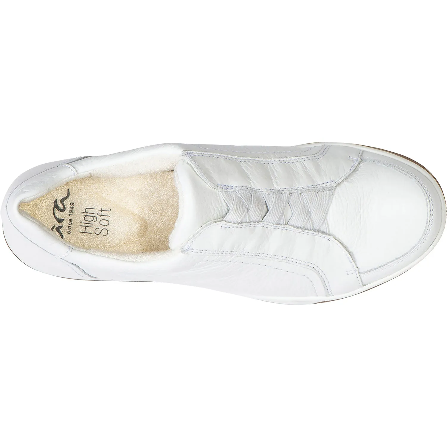 Women's Ara Rei Low Slip-On White Leather