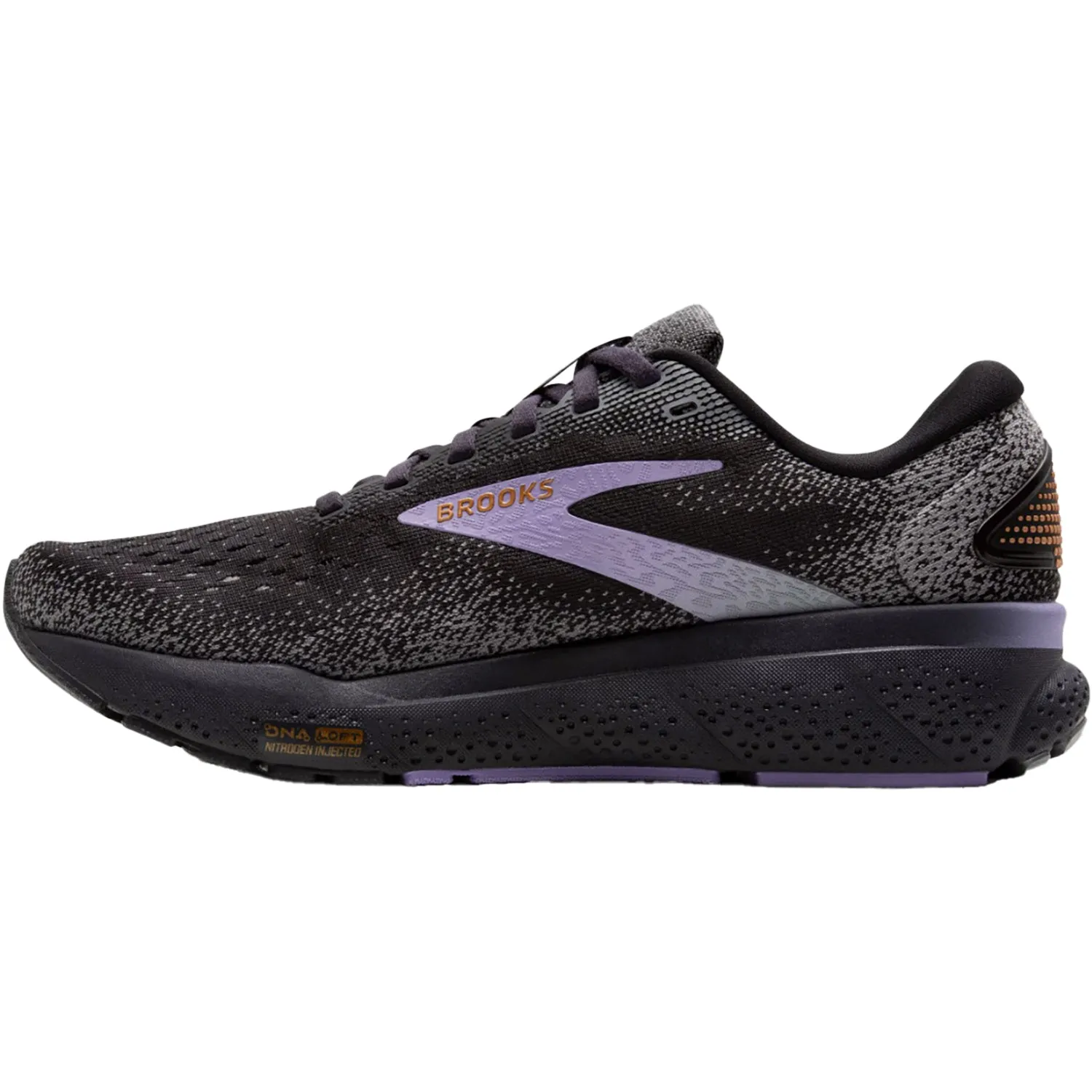 Women's Brooks Ghost 16 Ebony/Lavender/Copper Mesh