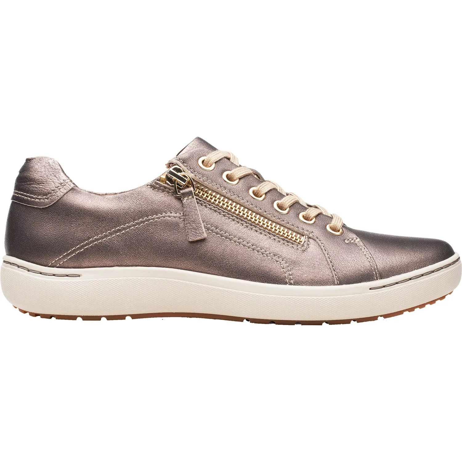 Women's Clarks Nalle Lace Bronze Metallic Leather