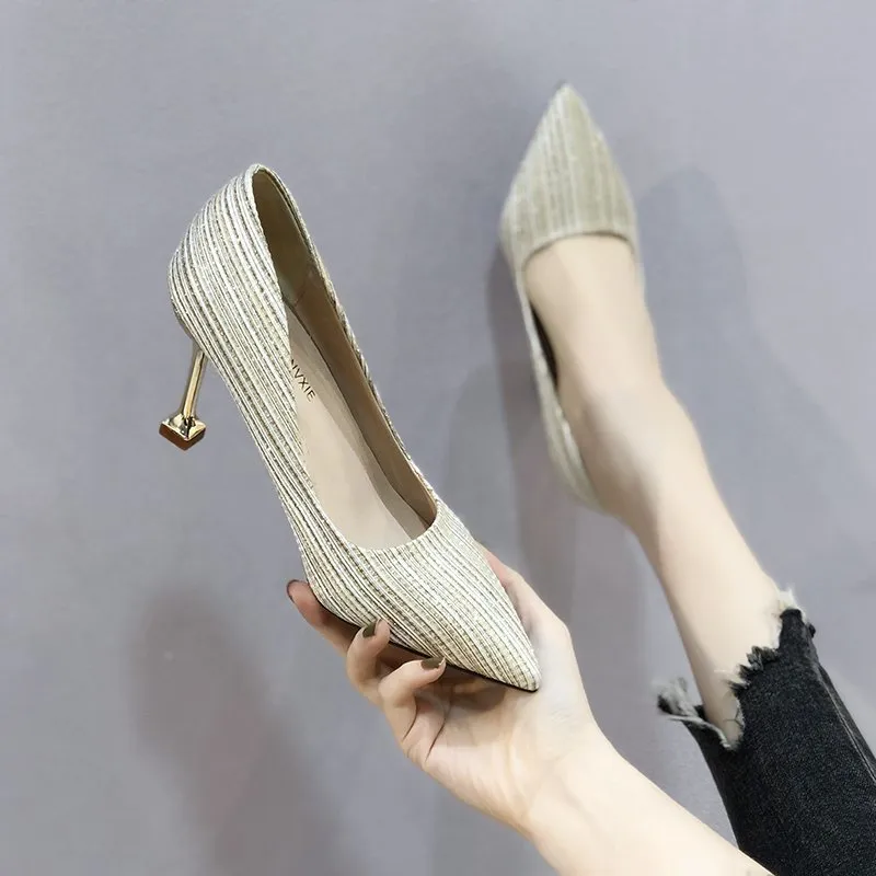 Women's High Heels Shallow Mouth Stiletto Single Shoes Women