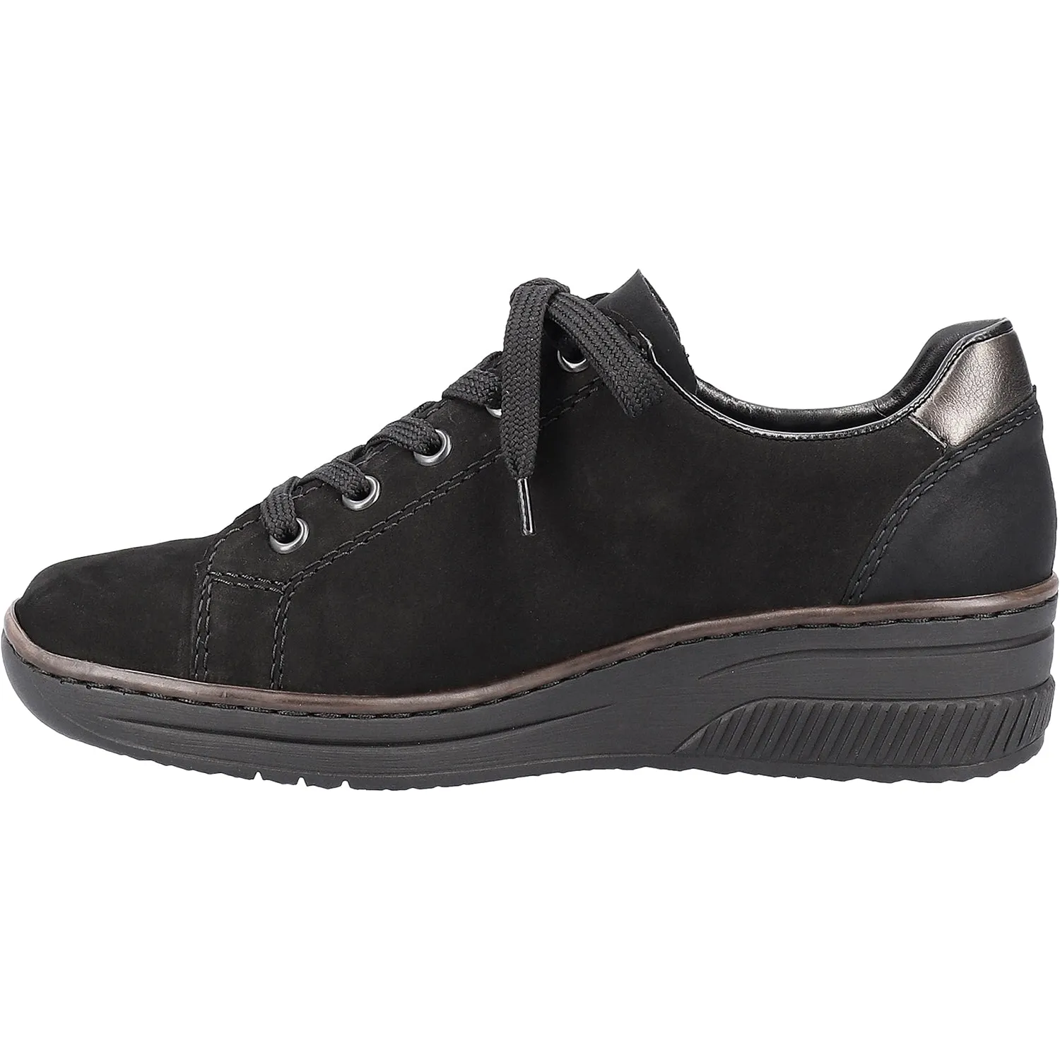 Women's Rieker 48700-00 Doris 00 Black/Antik Leather/Synthetic