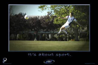 Womens Soccer "It's About Sport" Inspirational Poster - ISIS Inspiration