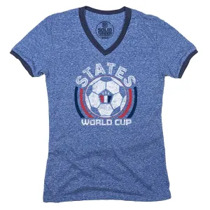 Women's US National Soccer Team Ringer V-Neck Tee