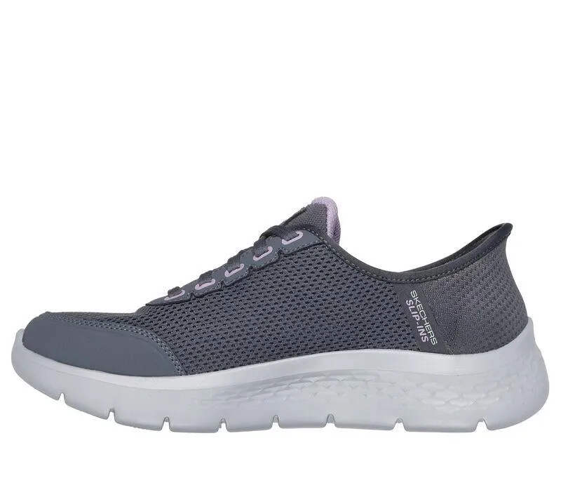 Women's Wide Fit Skechers 124846 Go Walk Flex Clear Creek Sneakers