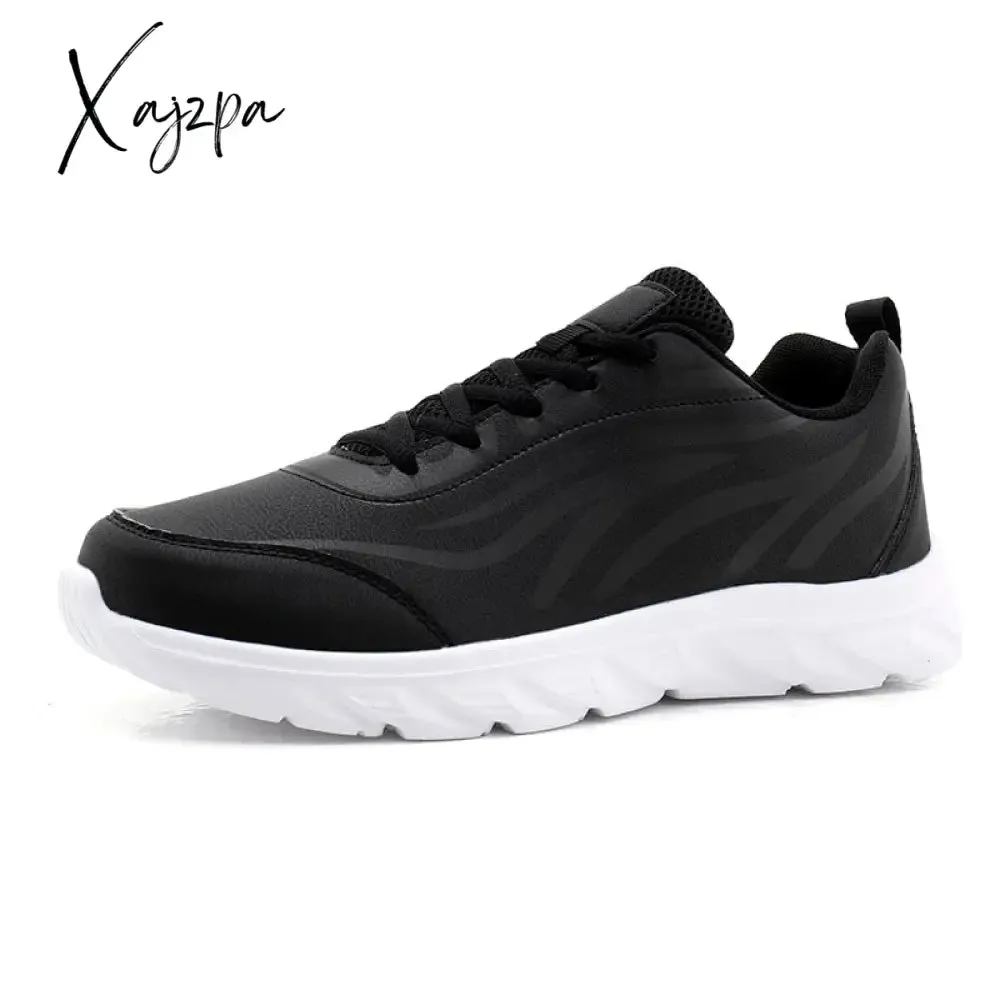 Xajzpa - Waterproof Winter Leather Men Shoes Thick Plush Warm Men Casual Sneakers Fashion Non-slip Walking Shoes Zapatos Hombre