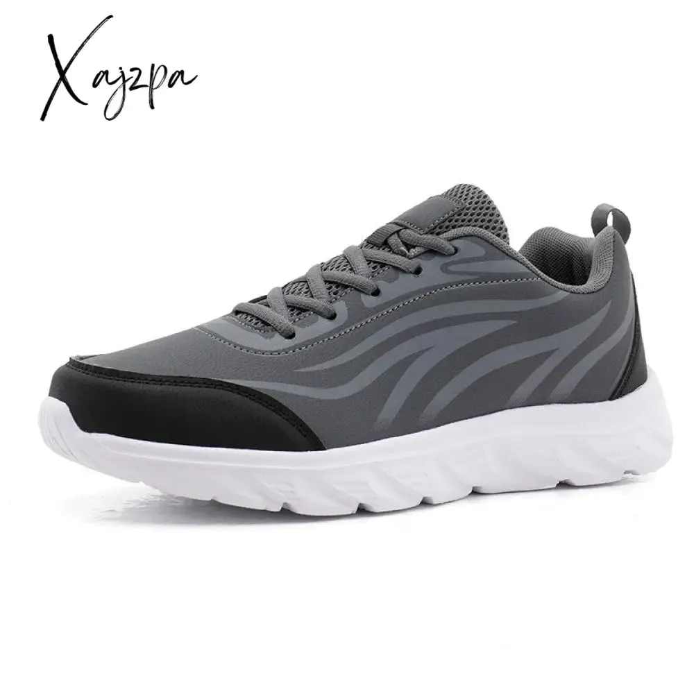 Xajzpa - Waterproof Winter Leather Men Shoes Thick Plush Warm Men Casual Sneakers Fashion Non-slip Walking Shoes Zapatos Hombre