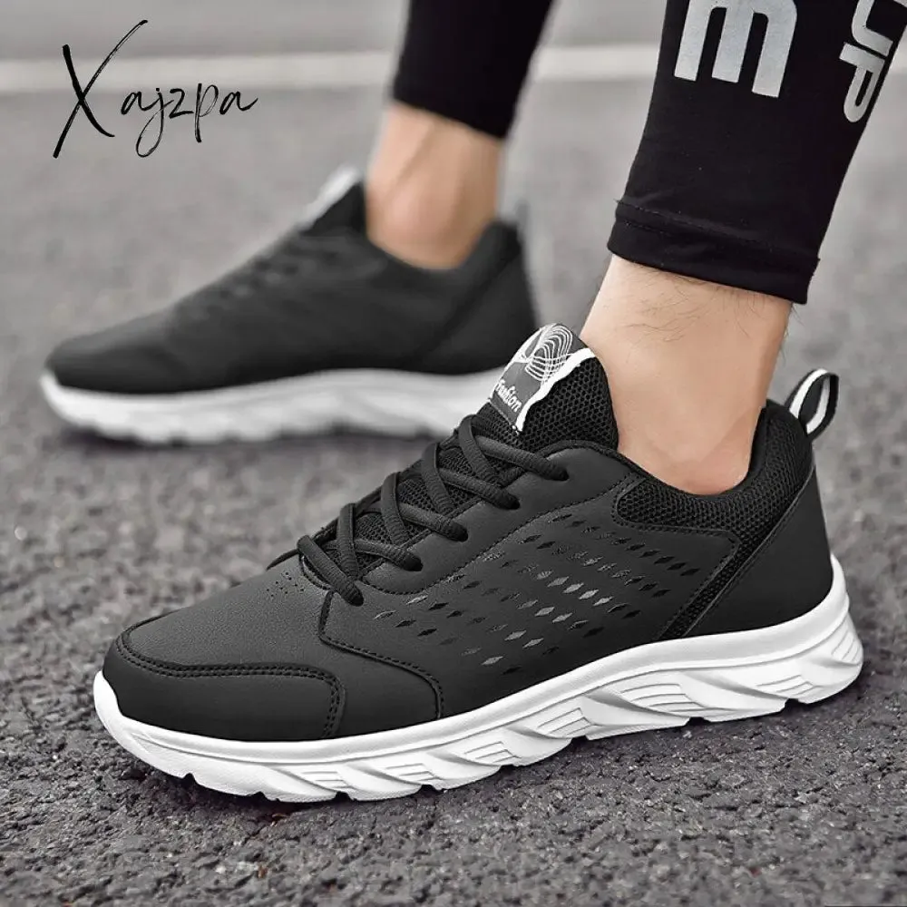 Xajzpa - Waterproof Winter Leather Men Shoes Thick Plush Warm Men Casual Sneakers Fashion Non-slip Walking Shoes Zapatos Hombre