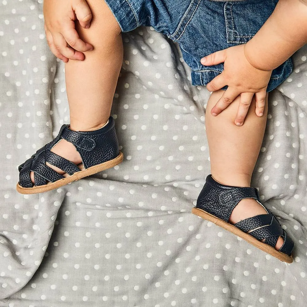 Zodiac Blue Leather Baby Sandal